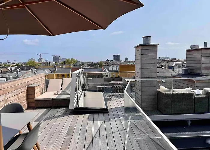 Penthouse W Rooftop Terrace&elevator * Kopenhagen